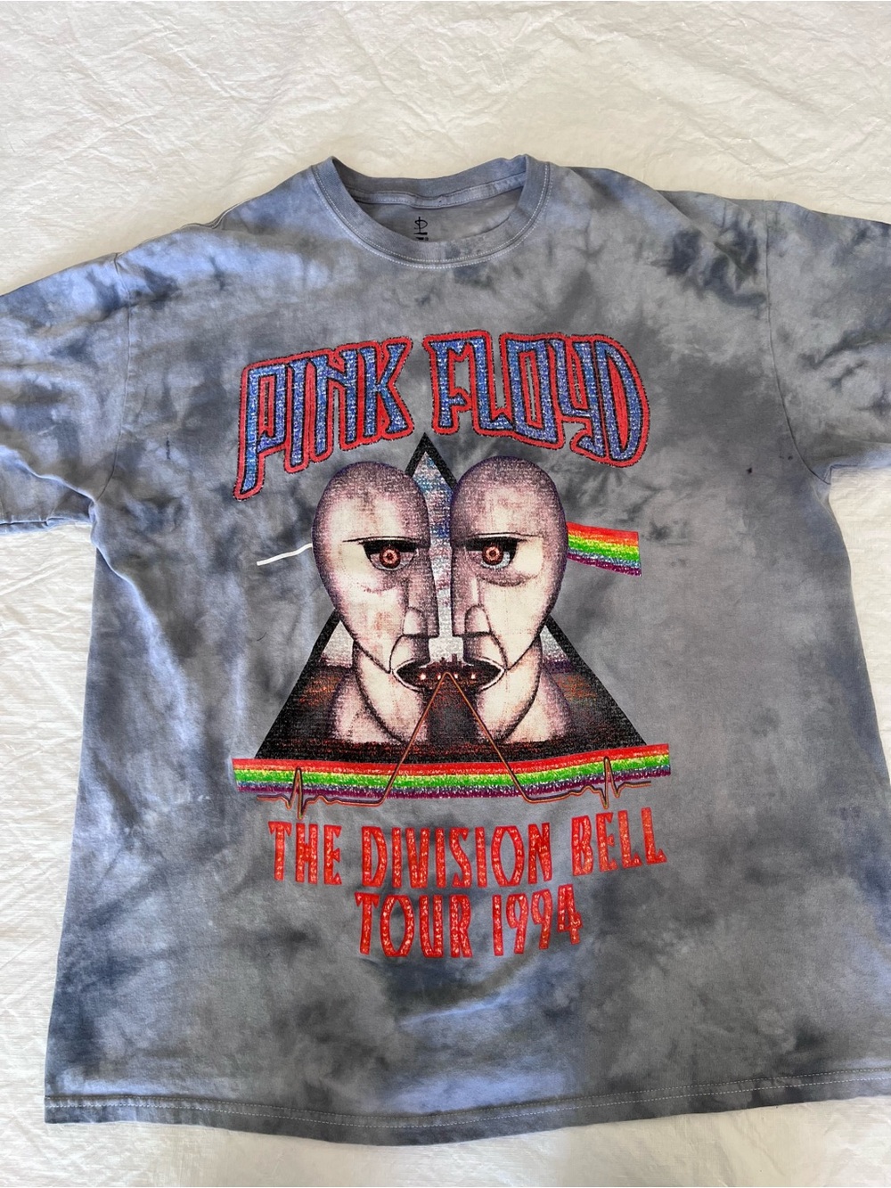 1994 Pink Floyd Division Bell Tour T-Shirt Reprint XL Tie Dyed 2020 Cotton